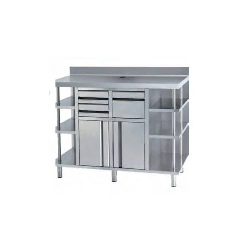 Meuble Machine a Café en Inox 1.50 M DOCRILUC