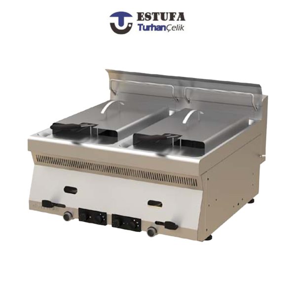 Friteuse Double Posable à Gaz 12 +12 L - ESTUFA