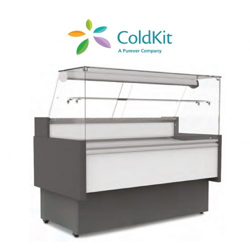 VITRINE A PATISSERIE DROITE BLANCHE 2m