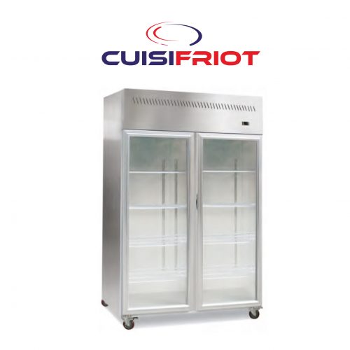 Armoire 2 Portes Vitrées Positive Statique 910L - CUISIFRIOT