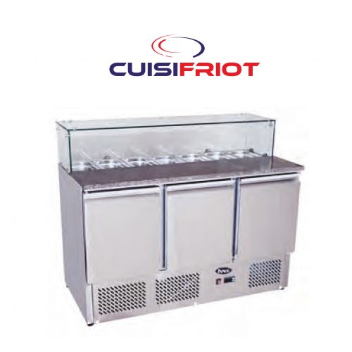 MEUBLE SALADETTE 3 PORTES CASQUE EN VERRE - CUISIFRIOT