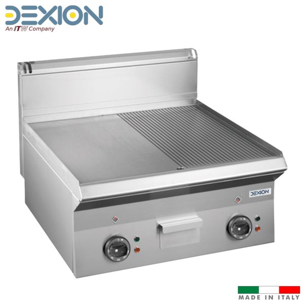 PLAQUE GRILLADE ELECTRIQUE 1/2 LISSE 1/2 STRIEE A POSER - DEXION