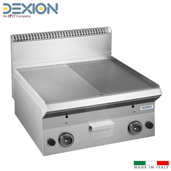 PLAQUE GRILLADE GAZ 1/2 LISSE 1/2 STRIEE A POSER - DEXION